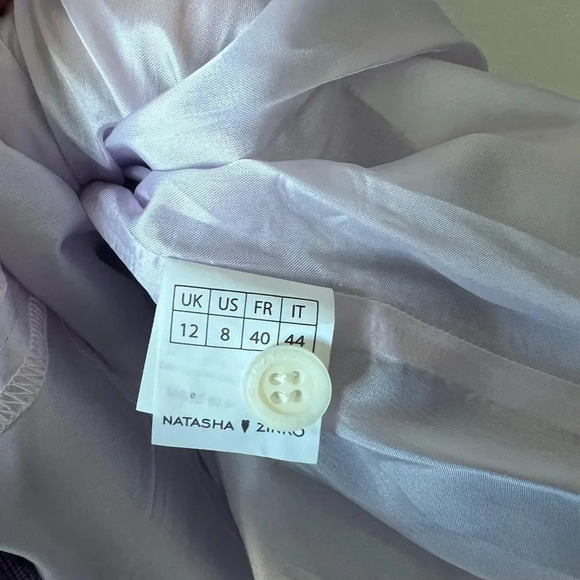 Natasha Zinko Women's Purple Checkered 100% Cotton Midi Dress US8 - Picture 11 of 11